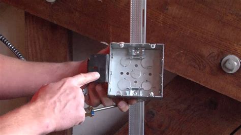 between studs retrofit junction box|framing a plug between studs.